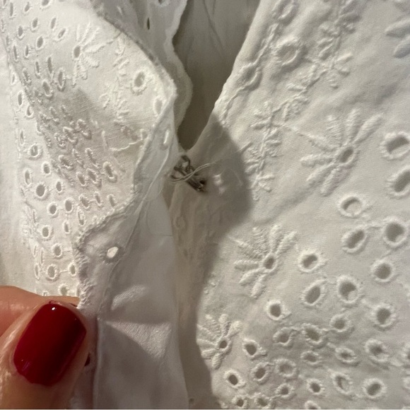 American Eagle Outfitters White Eyelet Cotton Romper size small - Picture 9 of 15